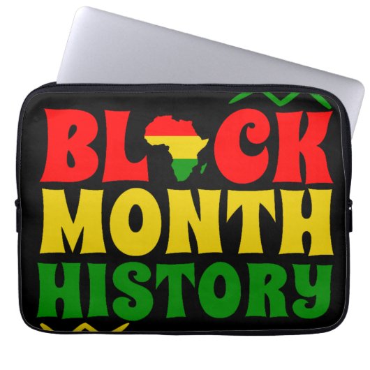 Schwarzer Monat der Geschichte, afrikanisch-amerik Laptopschutzhülle (Vorderseite)