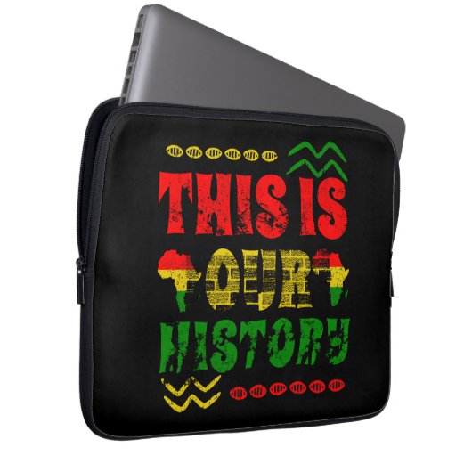 Schwarzer Monat der Geschichte, afrikanisch-amerik Laptopschutzhülle (Vorne Rechts)