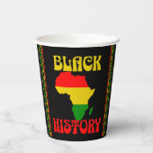 Schwarzer Monat der Geschichte, afrikanisch-amerik Pappbecher (Rückseite)