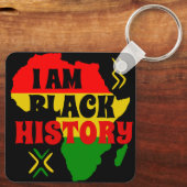 Schwarzer Monat der Geschichte, afrikanisch-amerik Schlüsselanhänger (Rückseite)