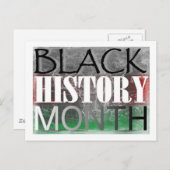 Schwarzer Monat der Geschichte (afrikanische Flagg Postkarte (Vorne/Hinten)