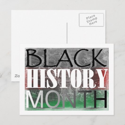 Schwarzer Monat der Geschichte (afrikanische Flagg Postkarte (Vorne/Hinten)