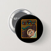 Schwarzer Monat der Geschichte für Kinder Afro-Lie Button (Vorne & Hinten)