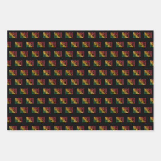 Schwarzer Monat Geschenkpapier Set (Vorderseite)