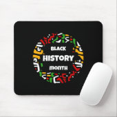 Schwarzer Monat mit afrikanischer Kartenflagge für Mousepad (Mit Mouse)