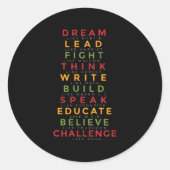 Schwarzer Monat Runder Aufkleber (Vorderseite)