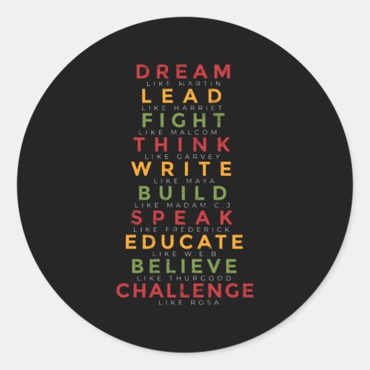 Schwarzer Monat Runder Aufkleber (Vorderseite)