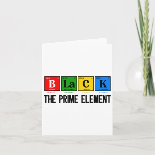 Schwarzer Monatszeitraum des Primärelements Karte (Vorderseite)