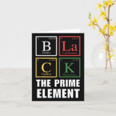 Schwarzer Monatszeitraum des Primärelements Karte (Gelbe Blume)