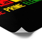 Schwarzer Monatszeitraum des Primärelements Poster (Ecke)