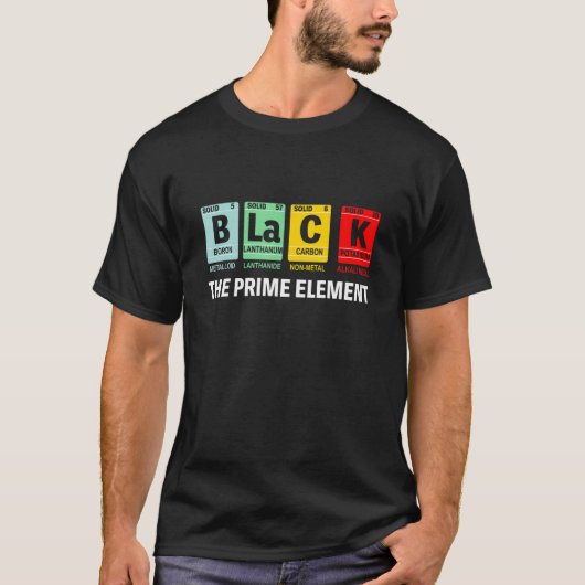 Schwarzer Monatszeitraum des Primärelements T-Shirt (Vorderseite)