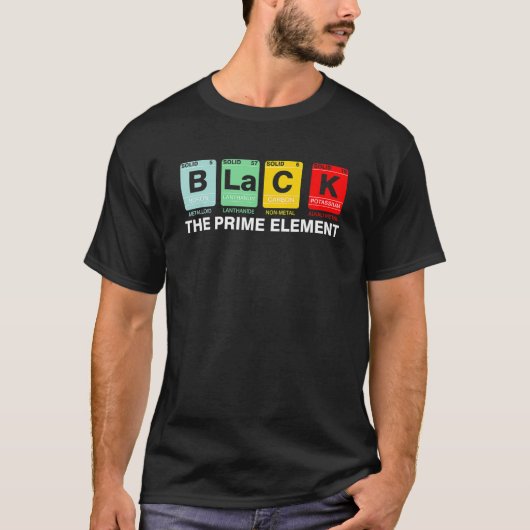 Schwarzer Monatszeitraum des Primärelements T-Shirt (Vorderseite)
