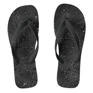 Schwarzer monochromatischer Glitterhintergrund Badesandalen