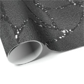 Schwarzer monochromatischer Glitterhintergrund Geschenkpapier (Rolleneckpunkt)