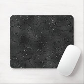 Schwarzer monochromatischer Glitterhintergrund Mousepad (Mit Mouse)
