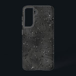 Schwarzer monochromatischer Glitterhintergrund Samsung Galaxy Hülle<br><div class="desc">Schwarzer monochromatischer glänzender Hintergrund mit abstraktem Muster. Cool modernes Glam-Design.</div>