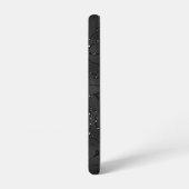 Schwarzer monochromatischer Glitterhintergrund Samsung Galaxy Hülle (Linke Seite)