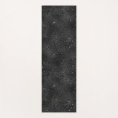 Schwarzer monochromatischer Glitterhintergrund Yogamatte (Vorderseite)