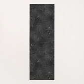 Schwarzer monochromatischer Glitterhintergrund Yogamatte (Rückseite)
