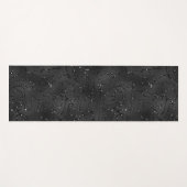 Schwarzer monochromatischer Glitterhintergrund Yogamatte (Vorderseite (Horizontal))