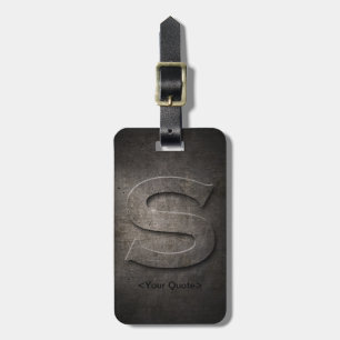 Schwarzer Monogramm-Reise-BronzeGepäckanhänger des Gepäckanhänger
