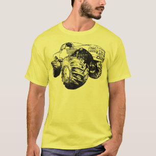 Schwarzer Monster-LKW T-Shirt