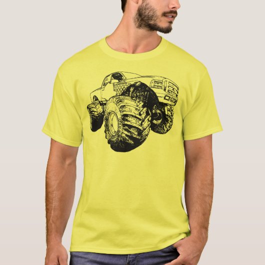Schwarzer Monster-LKW T-Shirt (Vorderseite)