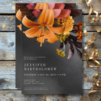 Schwarzer Moody Gothic Orange Lilie Geburtstag