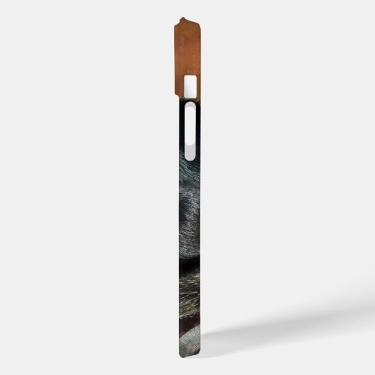 Schwarzer Mops Case-Mate iPhone Hülle (Rückseite / Links)