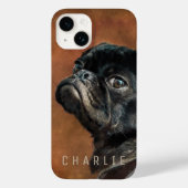 Schwarzer Mops Case-Mate iPhone Hülle (Rückseite)