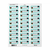 Schwarzer Mops Fawn Mops hoch Aquamarine Punkte (Vorne)