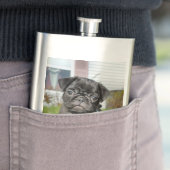 Schwarzer Mops Flachmann (Beispiel)