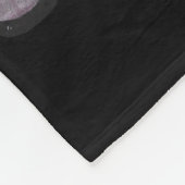 Schwarzer Mops Fleecedecke (Ecke)