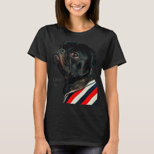 Schwarzer Mops Frauen Männer Mops Mama Vater Leben T-Shirt