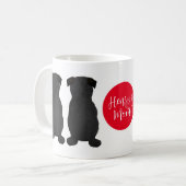 Schwarzer Mops - Geschenk für Mama Kaffeetasse (Vorderseite Links)