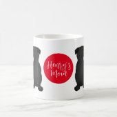 Schwarzer Mops - Geschenk für Mama Kaffeetasse (Mittel)
