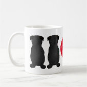 Schwarzer Mops - Geschenk für Mama Kaffeetasse (Links)