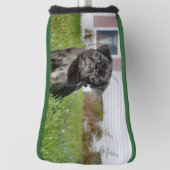 Schwarzer Mops Golf Headcover (Rotieren 90)
