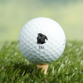 Schwarzer Mops Golfball (Insitu T-Shirt)