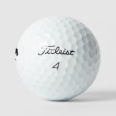 Schwarzer Mops Golfball (Logo)