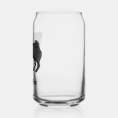 Schwarzer Mops Hund Niedlicher Cartoon Mops mit In Dosenglas (Links)