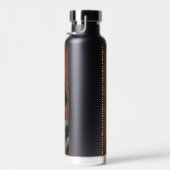 Schwarzer Mops Hund Personalisiert Trinkflasche (Rechts)