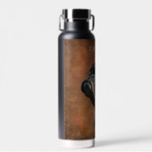 Schwarzer Mops Hund Personalisiert Trinkflasche (Vorne)