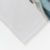 Schwarzer Mops Hund Text hinzufügen Fleecedecke (Ecke)