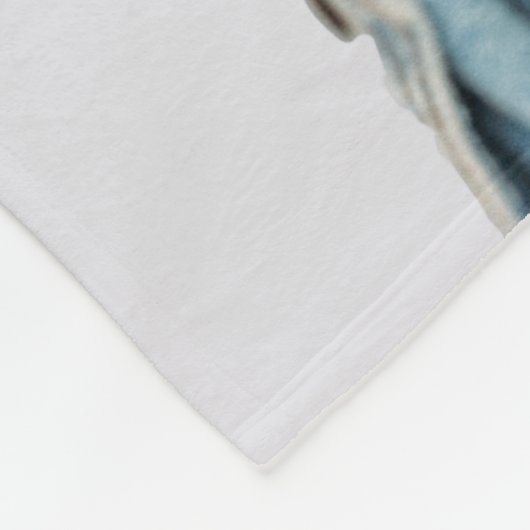 Schwarzer Mops Hund Text hinzufügen Fleecedecke (Ecke)