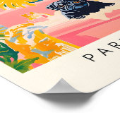 Schwarzer Mops in der Badewanne, schönes Poster fü (Ecke)