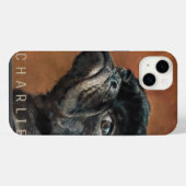 Schwarzer Mops iPhone Hülle (Rückseite (Horizontal))