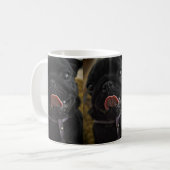 Schwarzer Mops Kaffeetasse (Vorderseite Links)