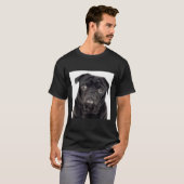 Schwarzer Mops Klassiker 445 T-Shirt (Vorne ganz)