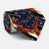 SCHWARZER MOPS KRAWATTE (Gerollt)